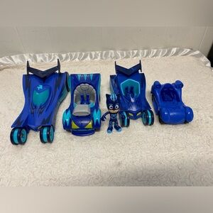 PJ MASK cat boy 4 Cars and 1 figure of cat boy bundle of 5 pcs